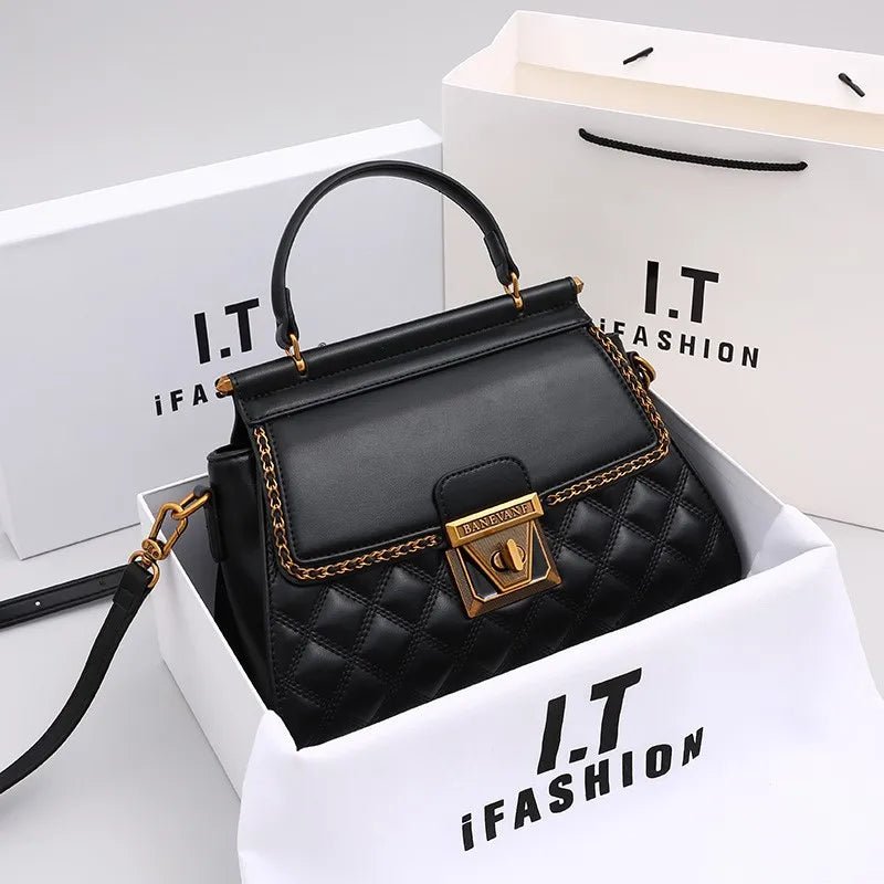 Women's Handbag New Autumn & Winter | High-End Light Luxury Diamond Grid Small Square Bag (Shoulder & Crossbody) - Luzilly Bridal & Apparel