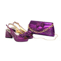 Women's Shoes and Bag Set Peep Toe EDN101 - Luzilly Bridal & Apparel
