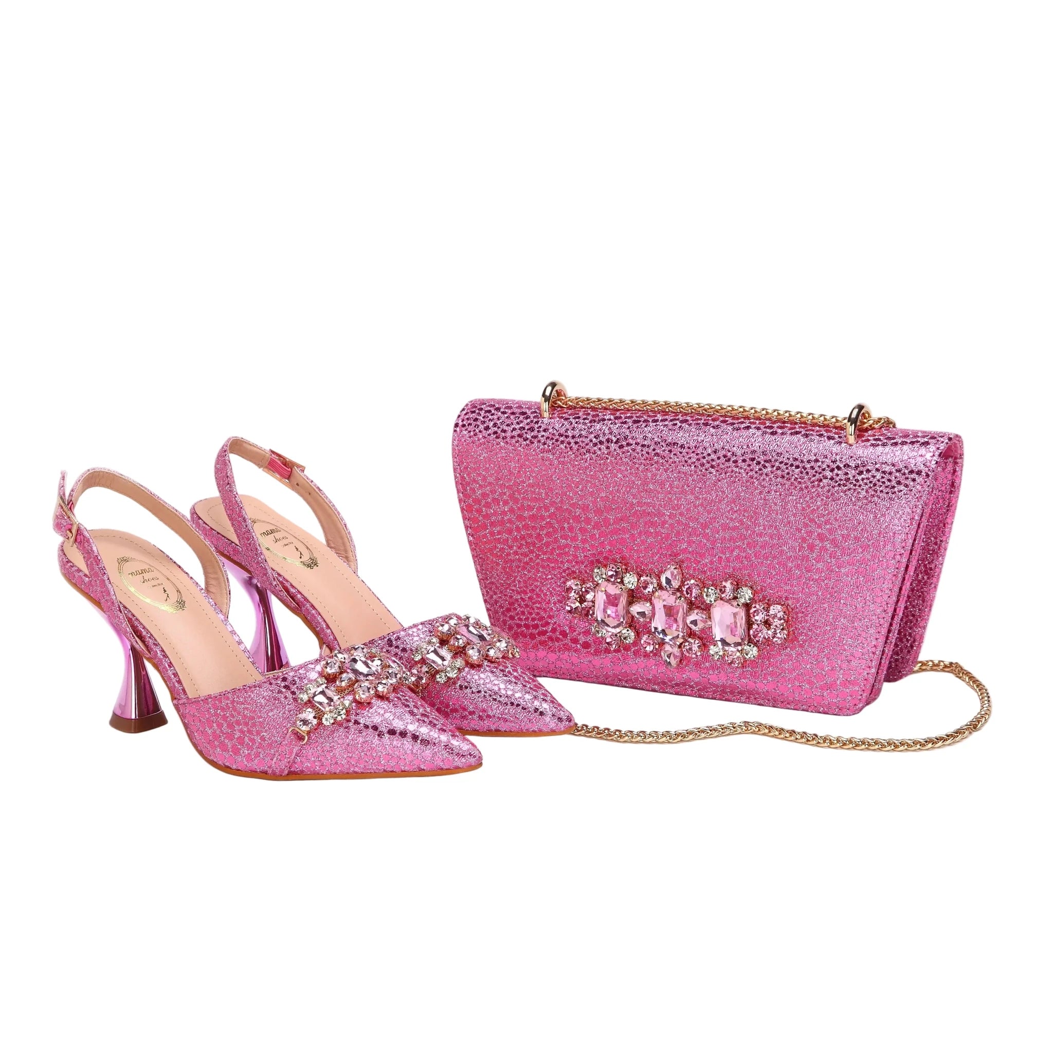 Women's Shoes and Bag Set with Pointed Toe EDN349 - Luzilly Bridal & Apparel