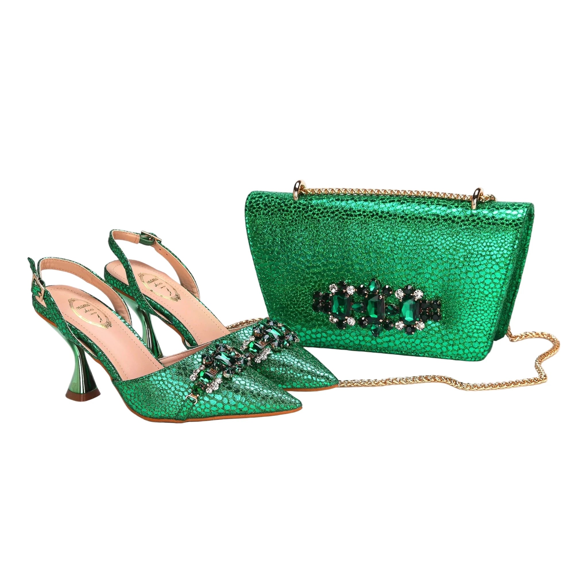 Women's Shoes and Bag Set with Pointed Toe EDN349 - Luzilly Bridal & Apparel