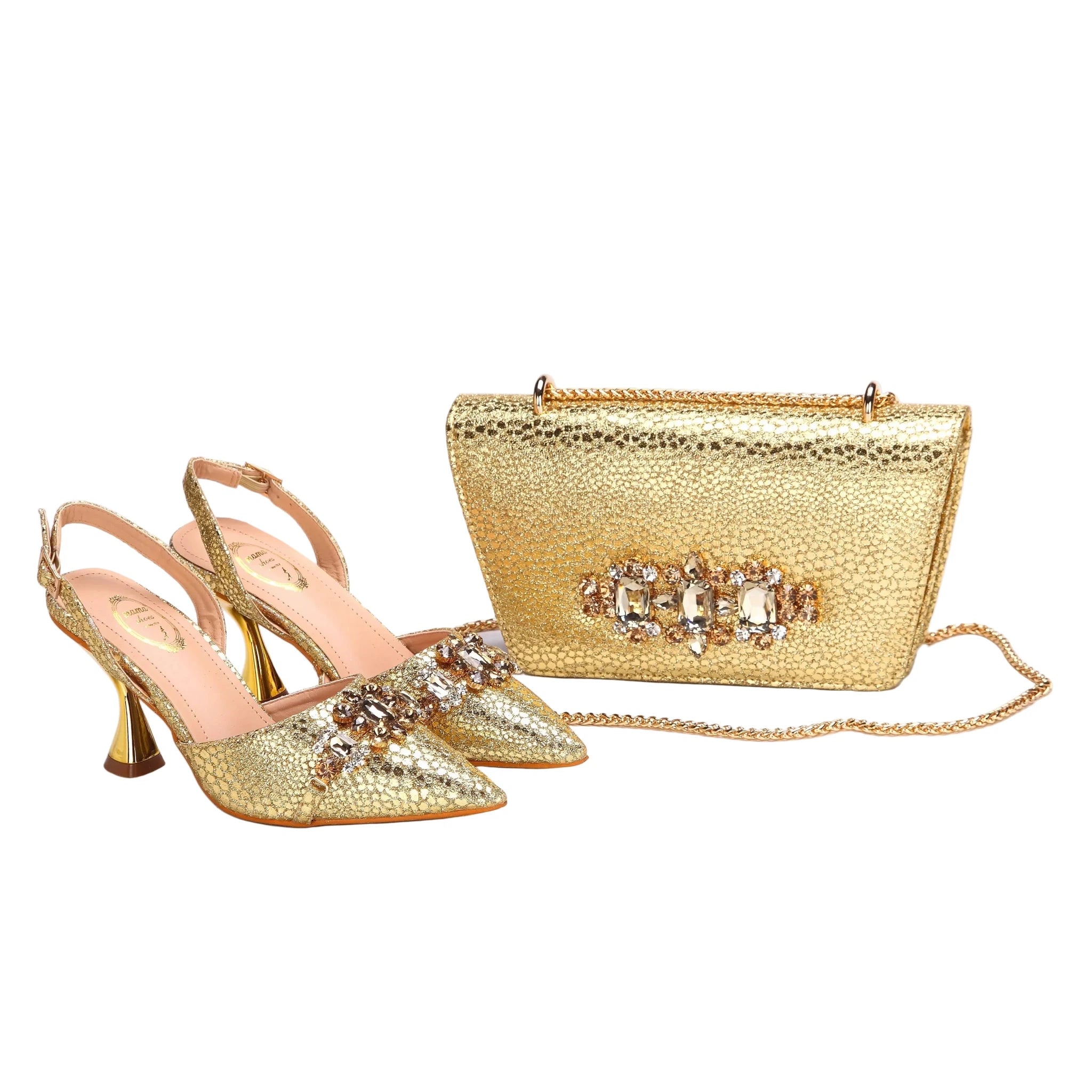 Women's Shoes and Bag Set with Pointed Toe EDN349 - Luzilly Bridal & Apparel