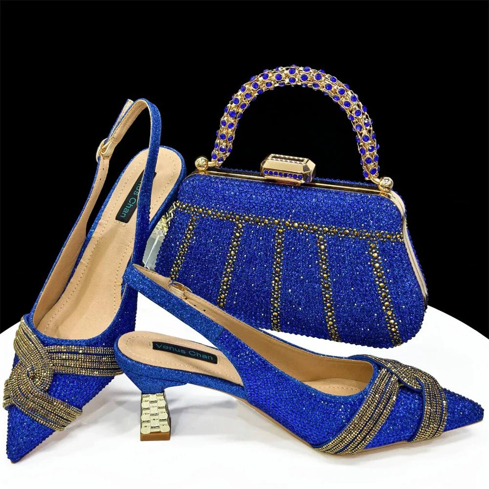 Women's Shoes and Bag Set with Rhinestone ED129 - Luzilly Bridal & Apparel