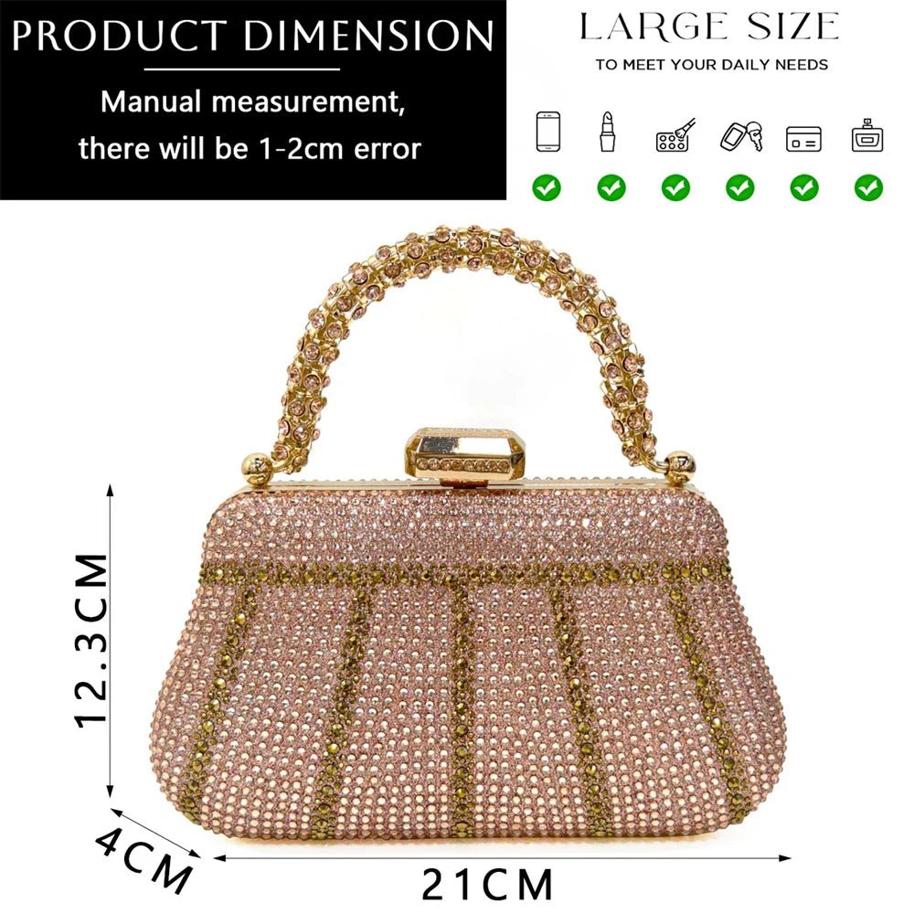 Women's Shoes and Bag Set with Rhinestone ED129 - Luzilly Bridal & Apparel