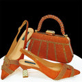Women's Shoes and Bag Set with Rhinestone ED129 - Luzilly Bridal & Apparel