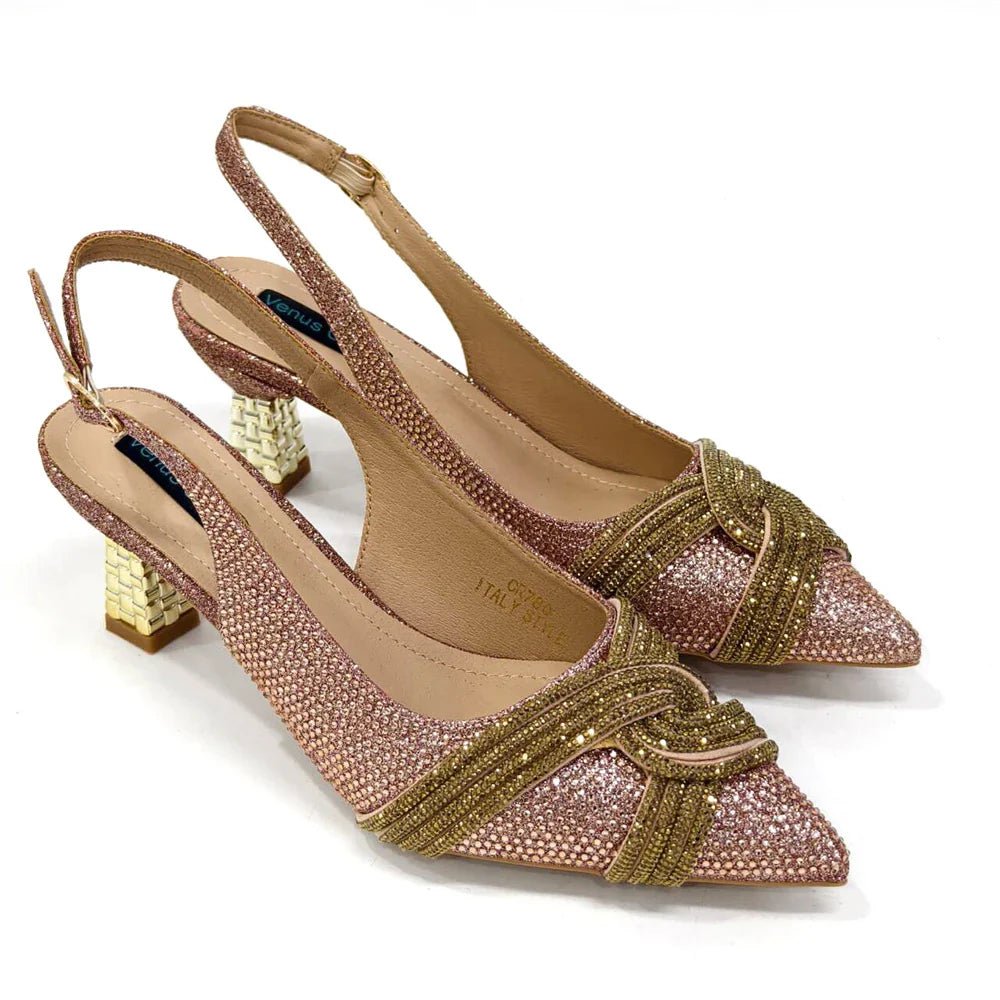 Women's Shoes and Bag Set with Rhinestone ED129 - Luzilly Bridal & Apparel