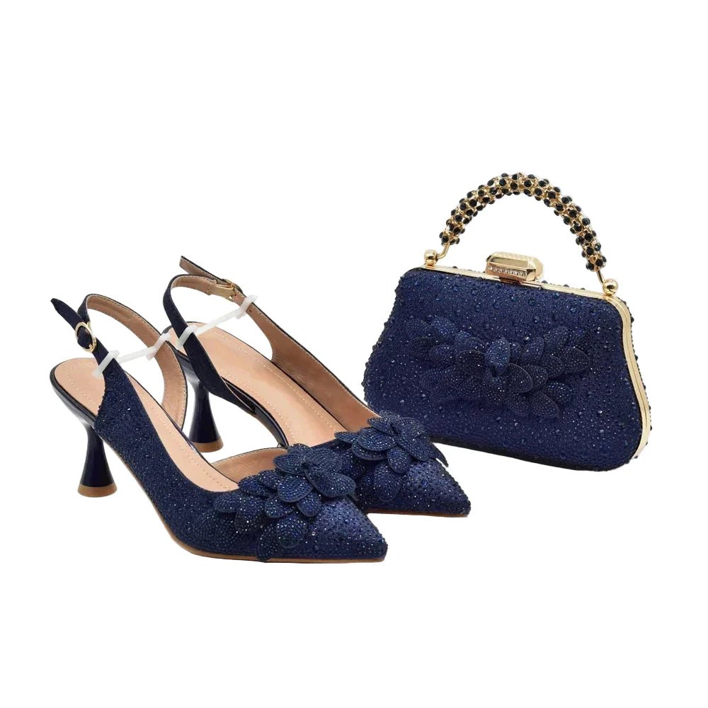 Women's Wedding Pointed Toe Shoes and Bag Set- ED123 - Luzilly Bridal & Apparel