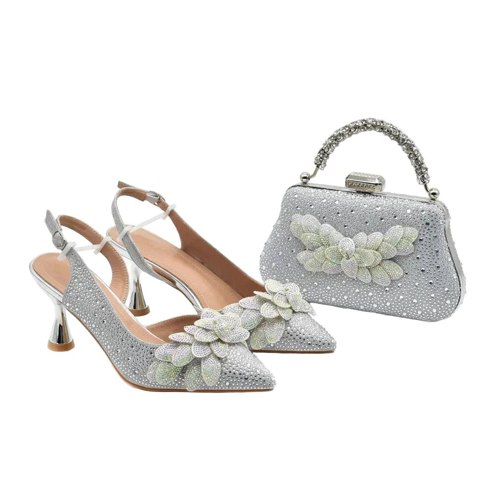 Women's Wedding Pointed Toe Shoes and Bag Set- ED123 - Luzilly Bridal & Apparel