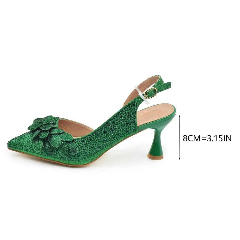 Women's Wedding Pointed Toe Shoes and Bag Set- ED123 - Luzilly Bridal & Apparel
