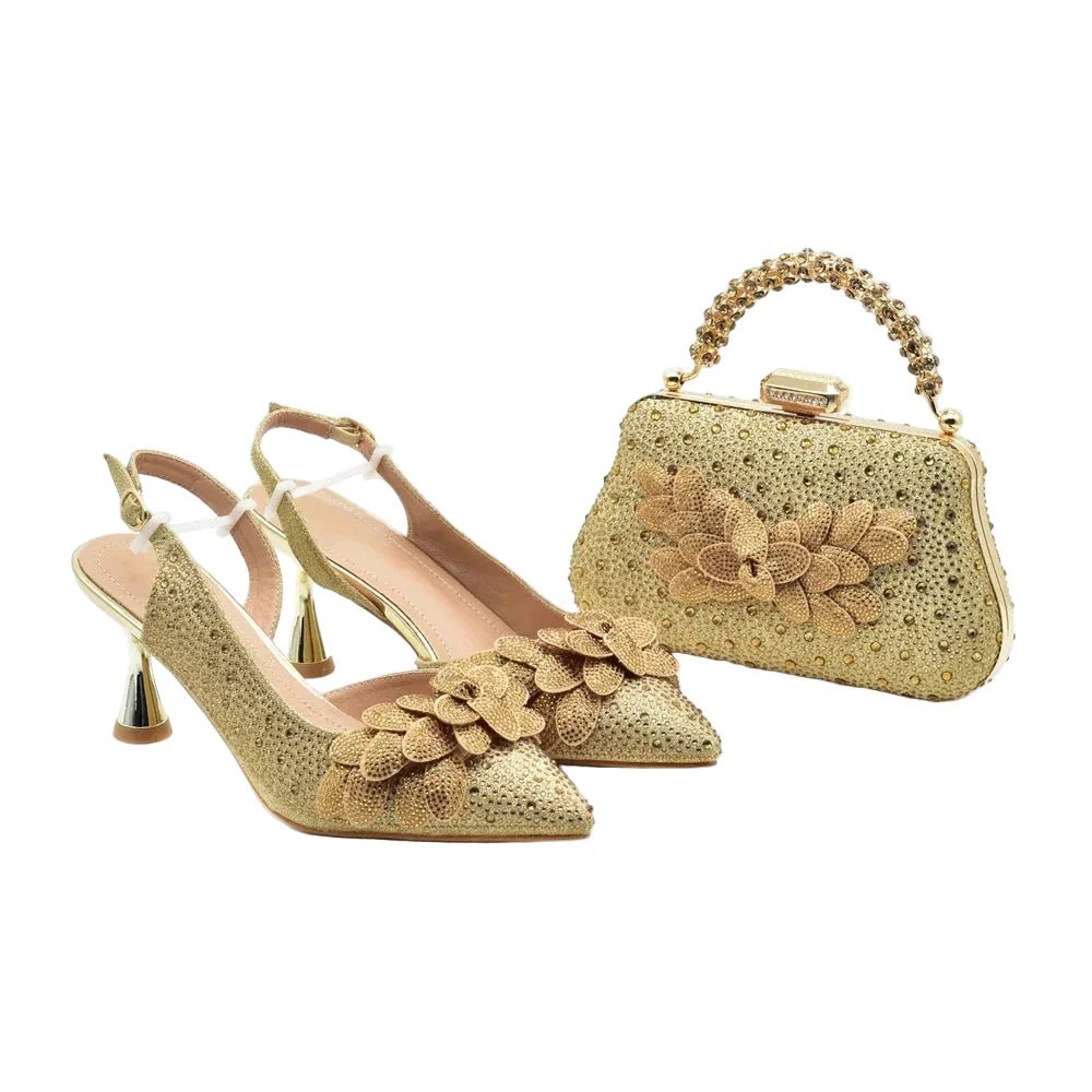 Women's Wedding Pointed Toe Shoes and Bag Set- ED123 - Luzilly Bridal & Apparel
