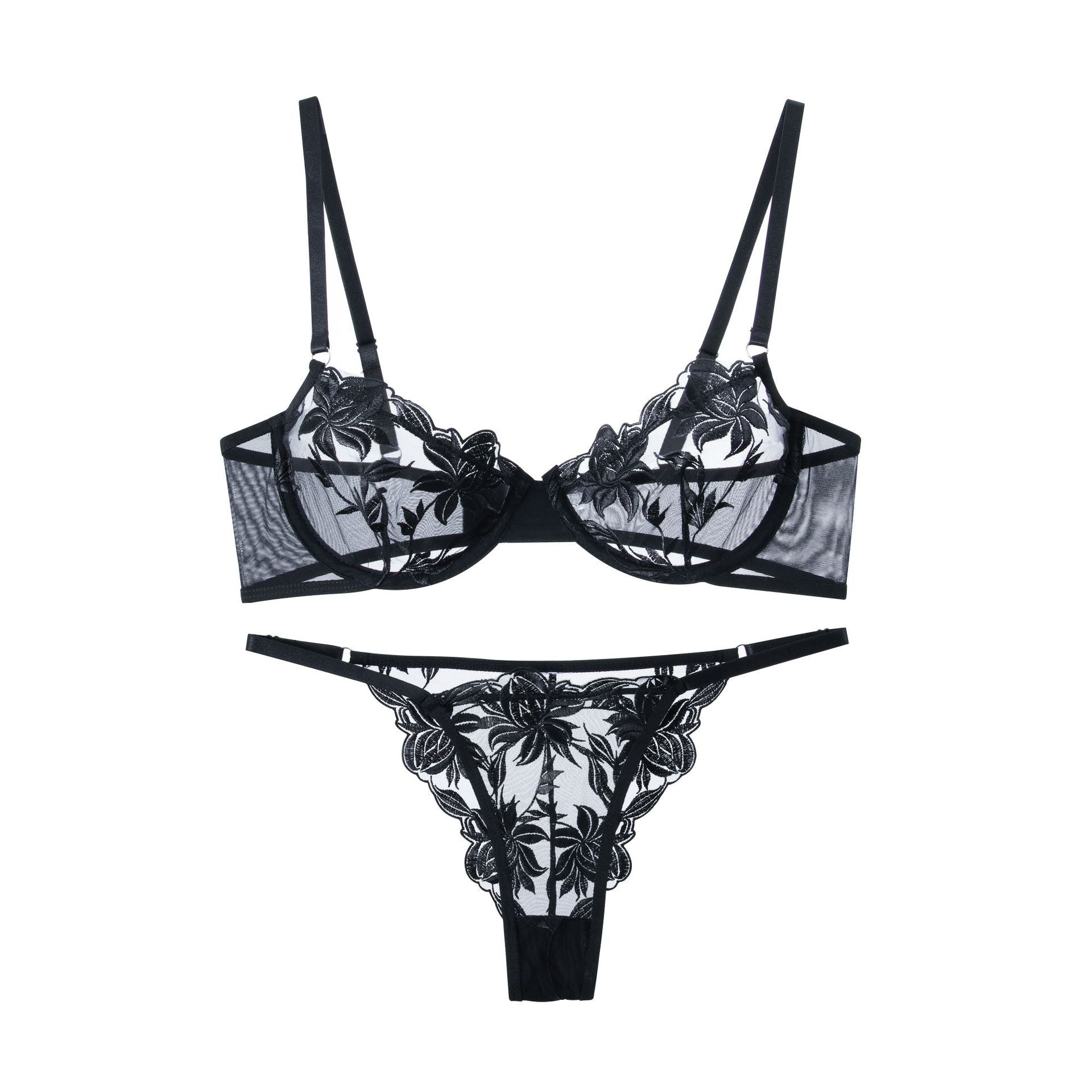 Y Lingerie Womens Underwear Hollowed-Out Sheer Mesh Bra Sexy Bra Lingerie SetIn Stock, Direct Sales - Luzilly Bridal & Apparel