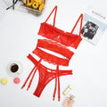 Yimunancy 3-piece Lingerie Set Women Transparent Sexy Bra Set Ladies Lace Lingerie Intimates Underwear Set - Luzilly Bridal & Apparel