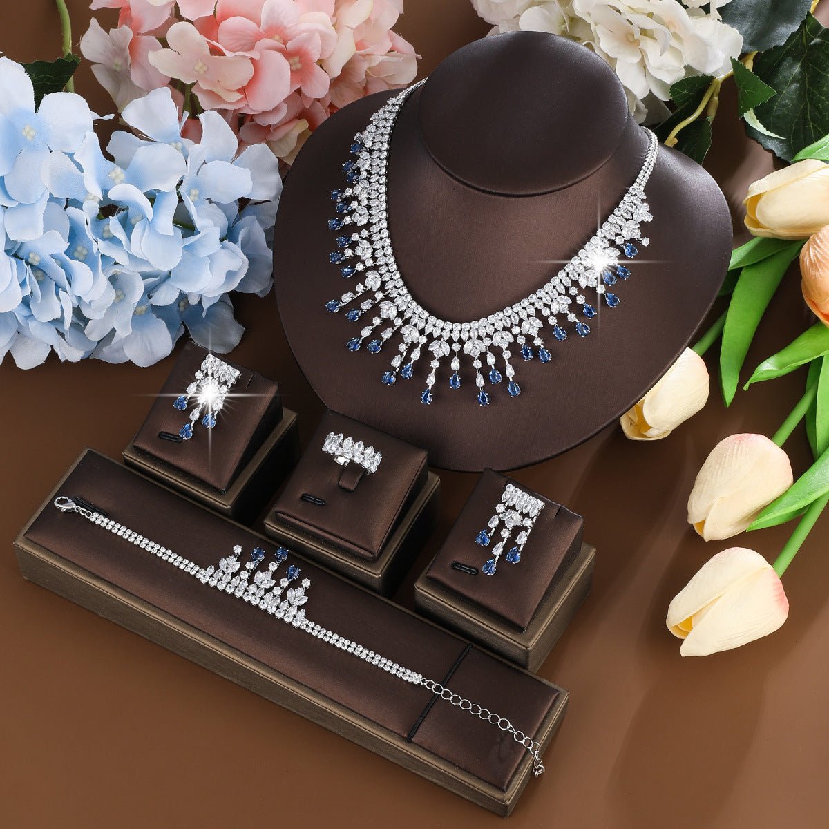 Zircon Bridal Jewelry Set - Luzilly Bridal & Apparel