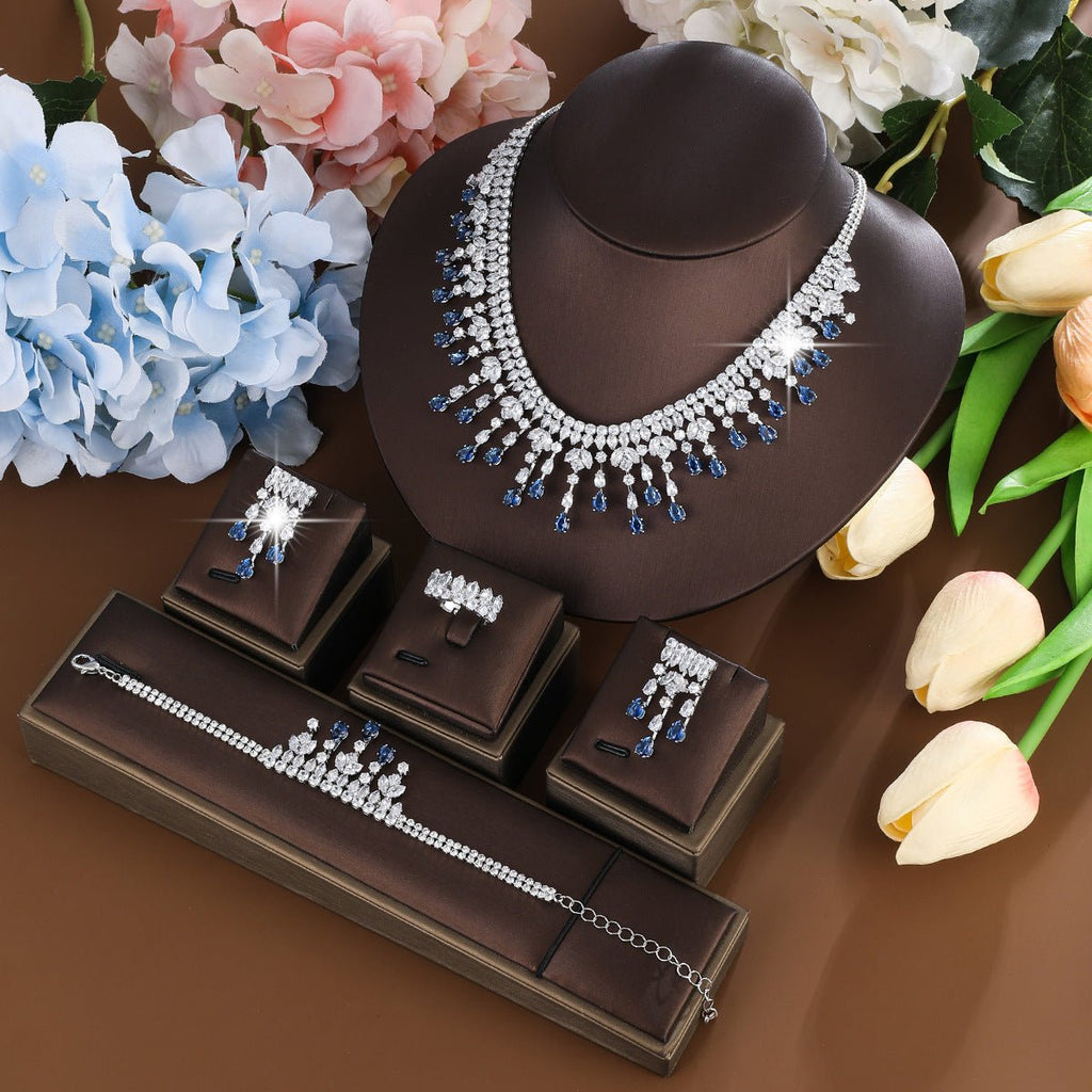 Zircon Bridal Jewelry Set - Luzilly Bridal & Apparel