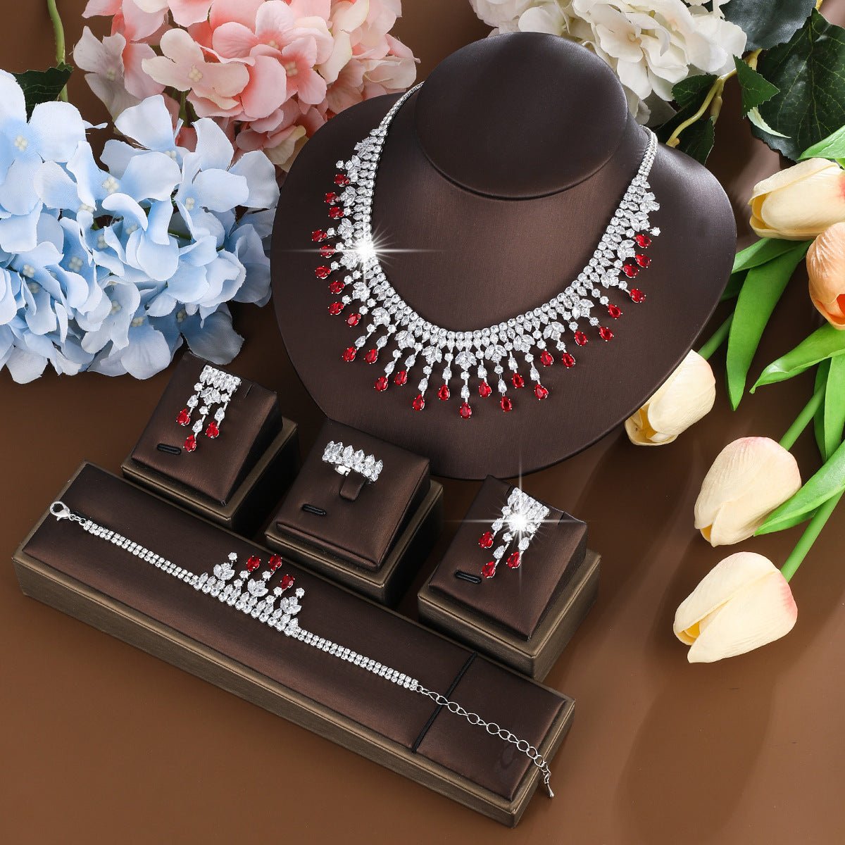 Zircon Bridal Jewelry Set - Luzilly Bridal & Apparel