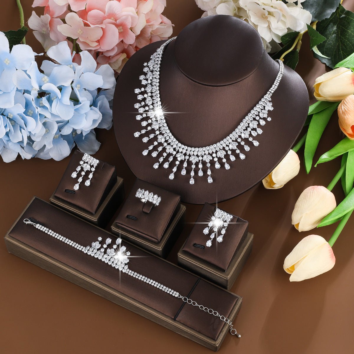 Zircon Bridal Jewelry Set - Luzilly Bridal & Apparel