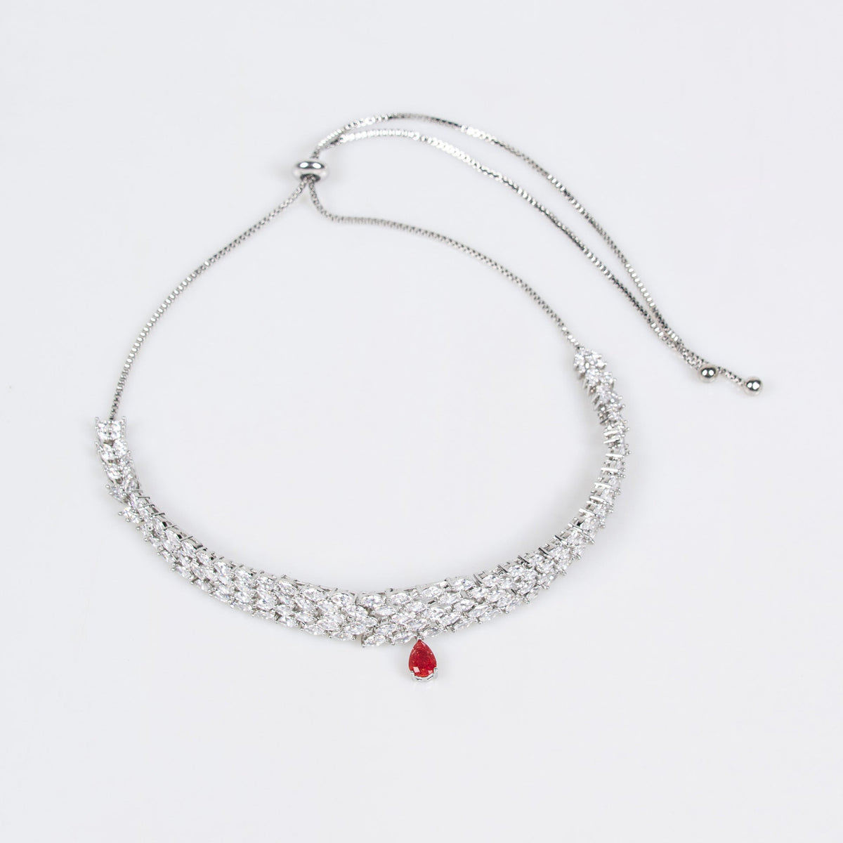 Zircon Bridal Necklace & Earring Set - Luzilly Bridal & Apparel