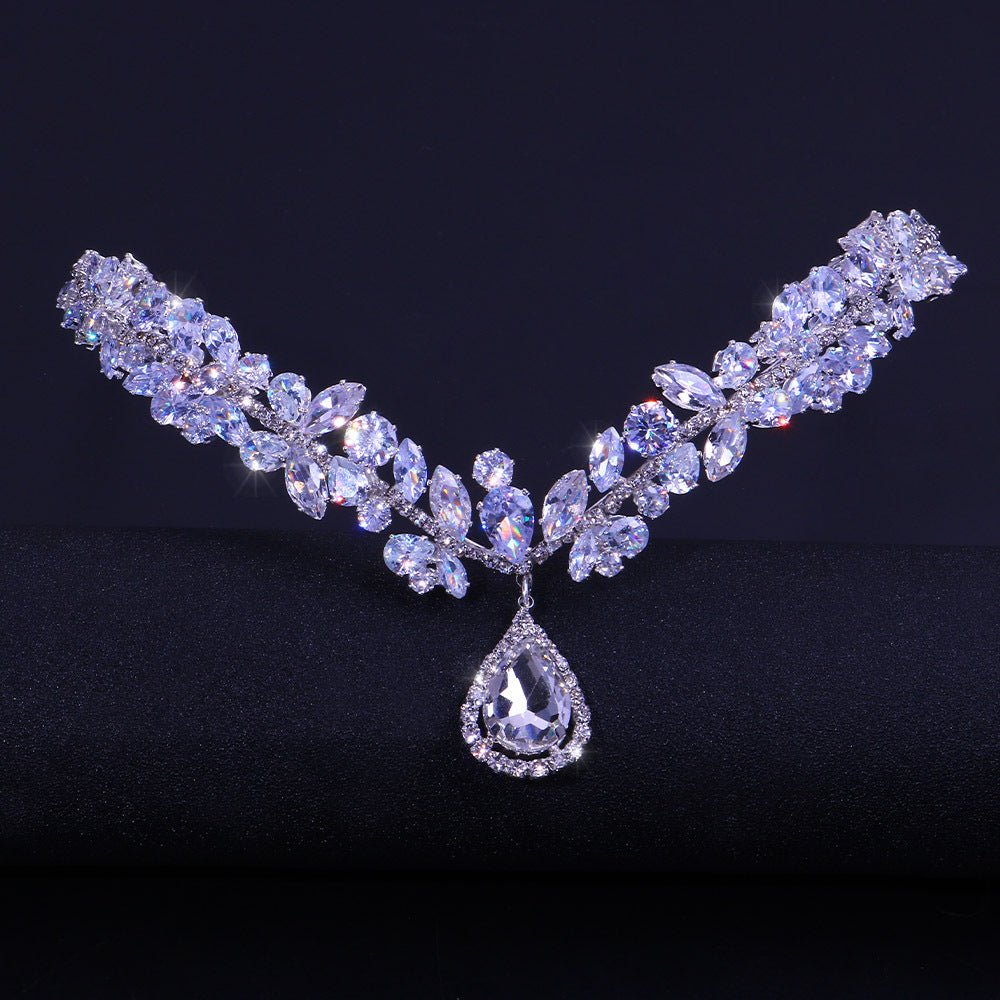 Zircon Drop Bridal Headband - Luzilly Bridal & Apparel