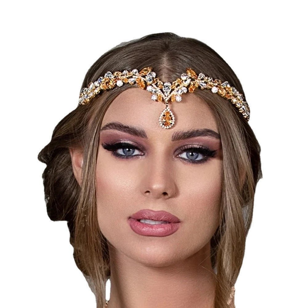 Zircon Drop Bridal Headband - Luzilly Bridal & Apparel
