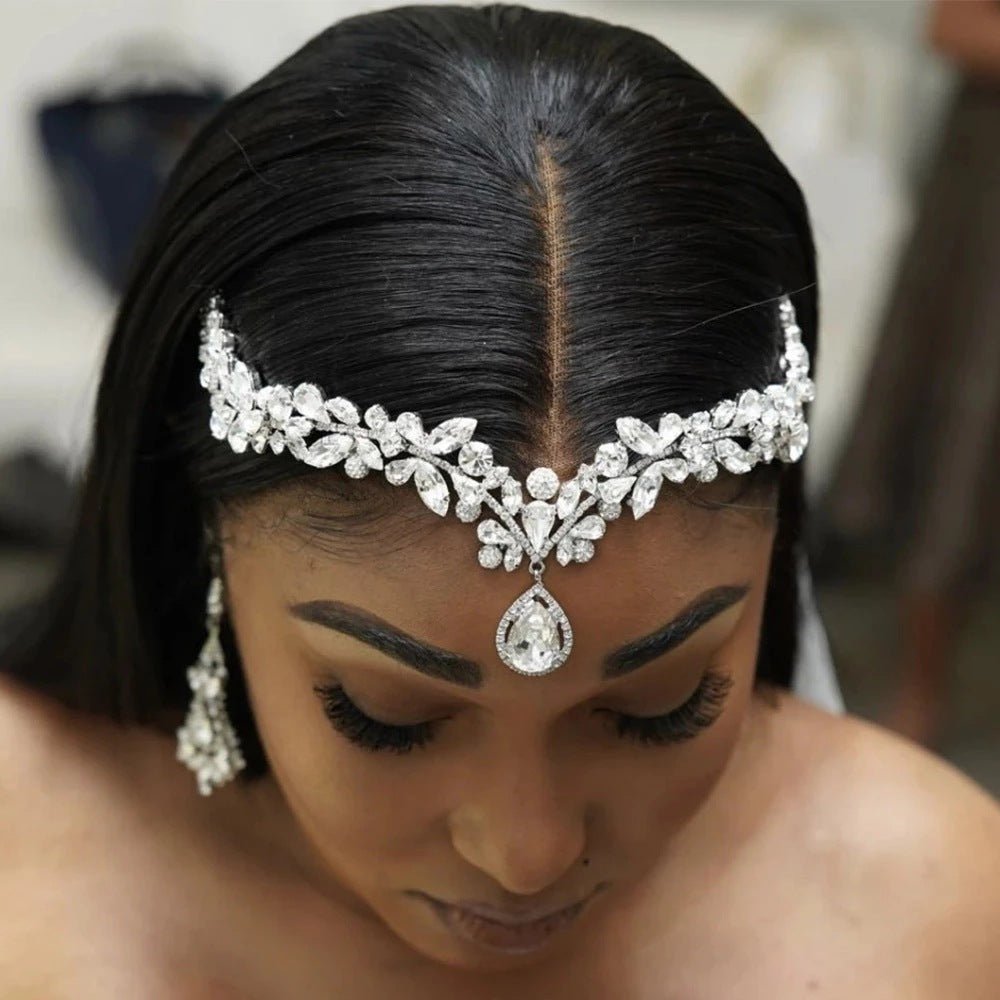 Zircon Drop Bridal Headband - Luzilly Bridal & Apparel