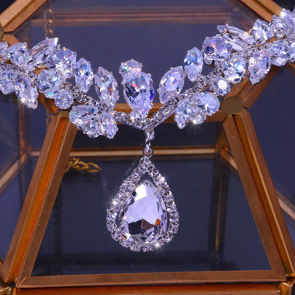Zircon Drop Bridal Headband - Luzilly Bridal & Apparel