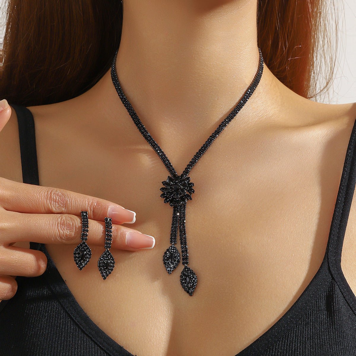 Zircon Flower Bridal Jewelry Set - Luzilly Bridal & Apparel