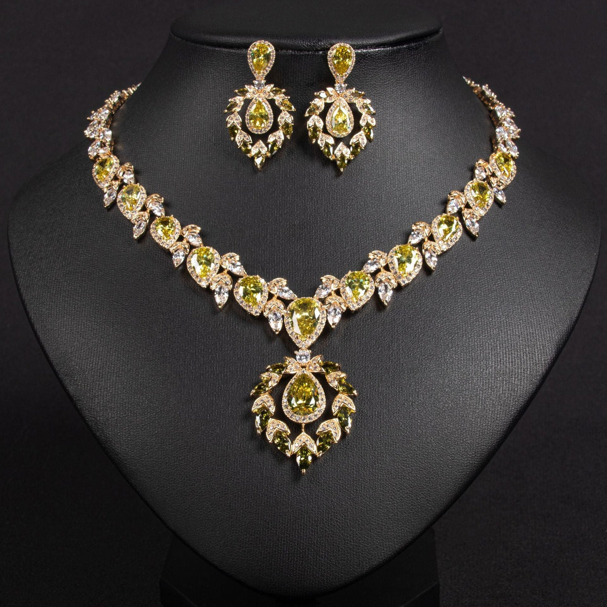 Zircon Teardrop Bridal Earrings - Luzilly Bridal & Apparel